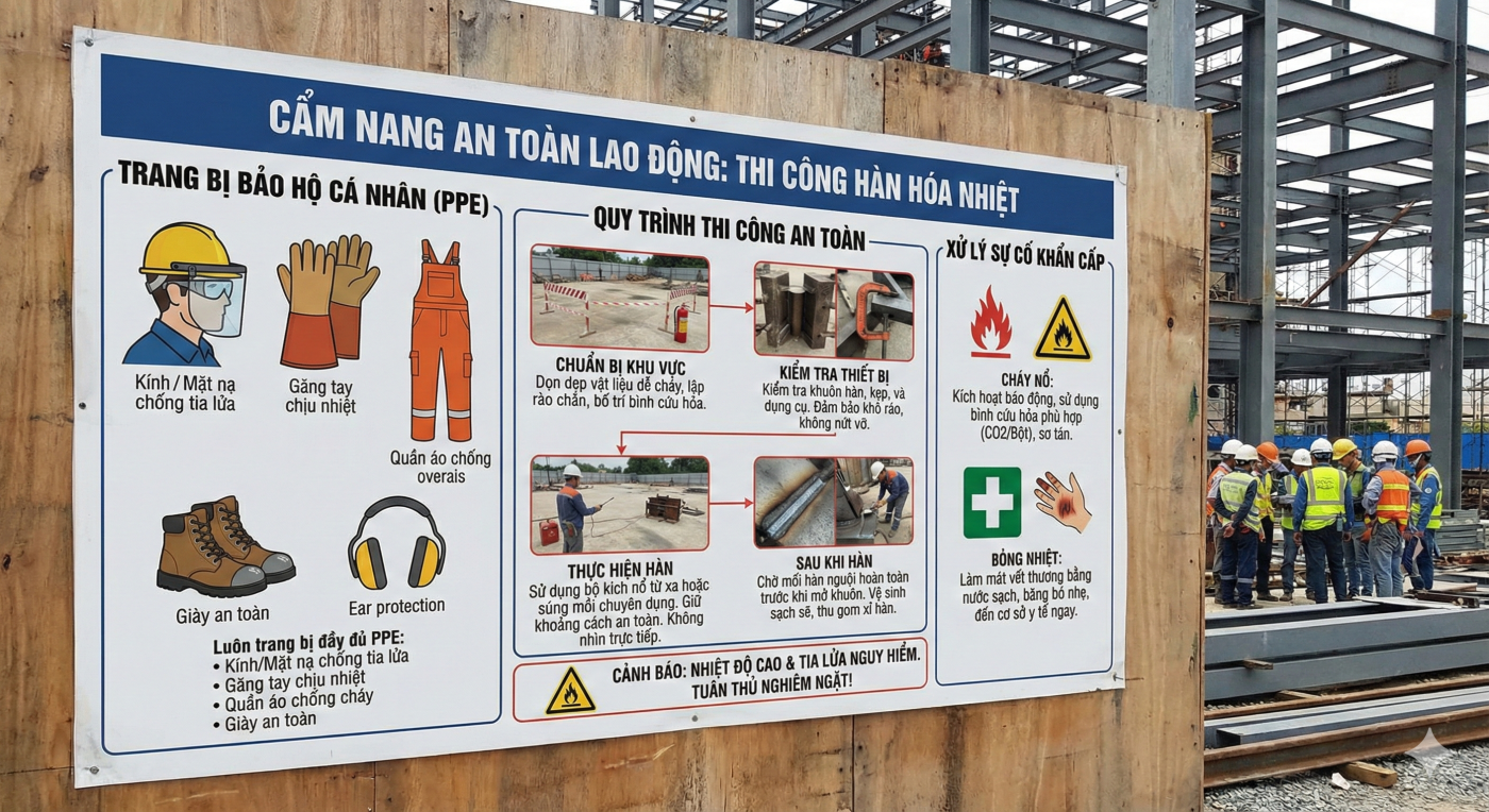 Cẩm Nang An Toàn Lao Động Khi Thi Công Hàn Hóa Nhiệt
